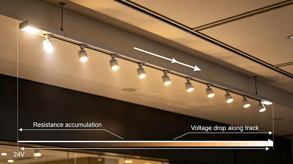 Magnetic Track Voltage Drop